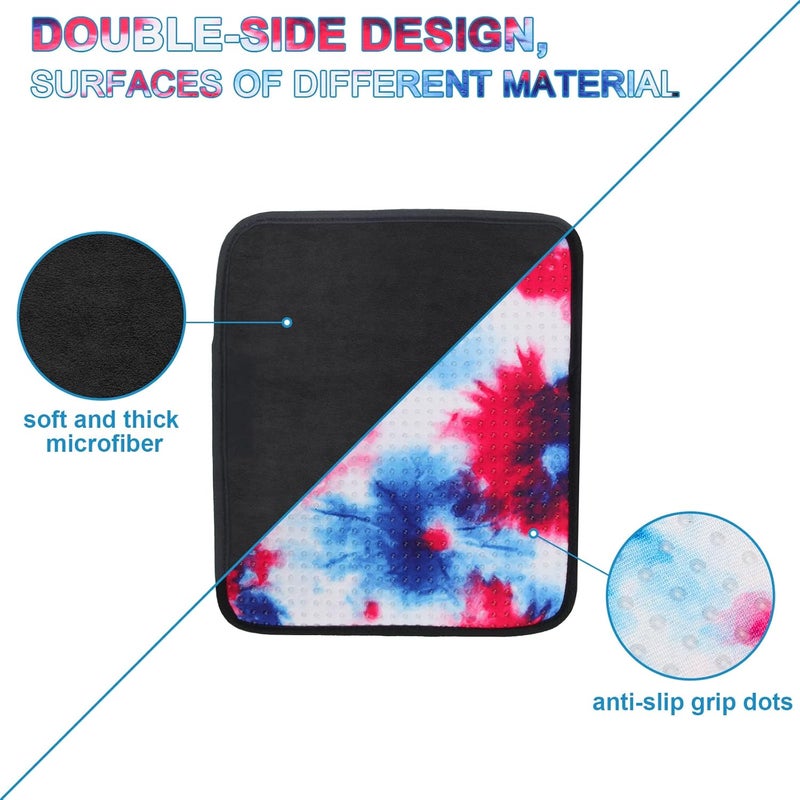 Anglekai 3 Pack Bowling Ball Towels, 10" x 8" Microfiber Bowling Shammy Accessories with Easy-Grip Dots Non-Slip (Colorful) - Image 3